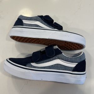 Boys Vans Old Skool Velcro Sneaker Shoes NEW